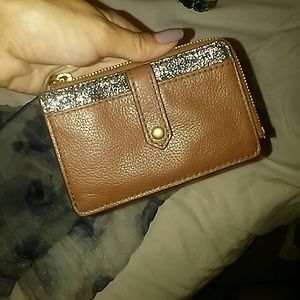 Fossil leather card case